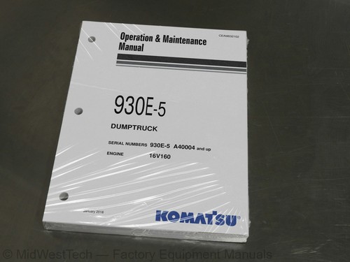 Komatsu 930e dumper manuale - dumper,