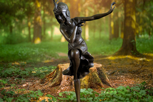Statua orientale ballerina in - orientale,,