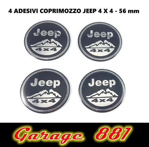 Adesivi coprimozzo jeep 4x4 - coprimozzo,