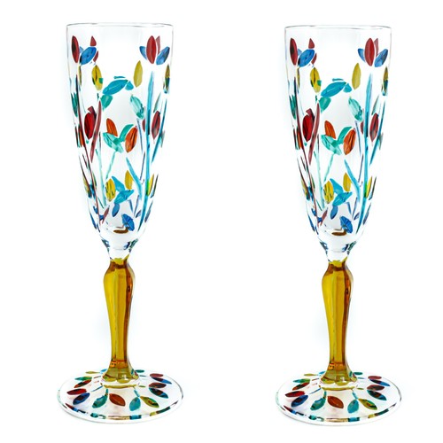 Coppia vetro murano - di,