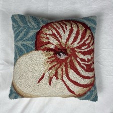 Wool Hooked Throw Pillow