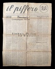 giornale settimanale politico IL PIFFERO- RAGUSA 1946