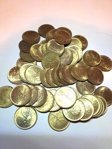 Monete lire usate anni - monete,