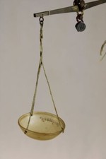 B10 / Vecchio Bilancia Romana O Parte Davon - Metallo Montatura + 2 Schalen - 10