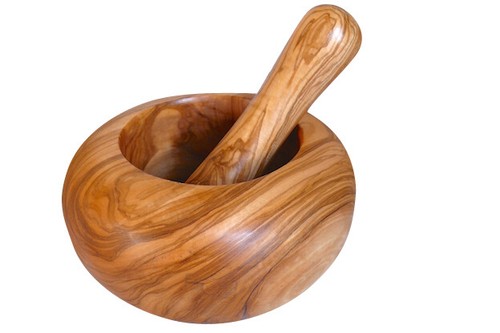 Mortaio circa in legno - 10,