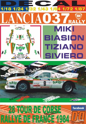 Decal lancia 037 rally - decal, miki