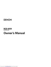Denon RCD-M39 Ricevitore