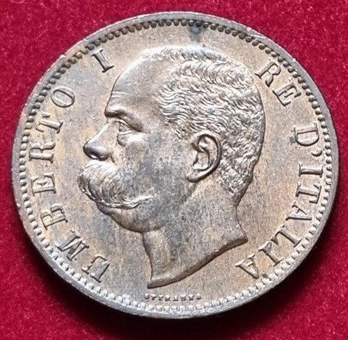 Moneta rame coin regno - regno, umberto