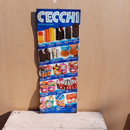 Insegna tabella gelati cecchi - gelati,