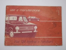 FIAT 124 BERLINA FAMILIARE 1973 LIBRETTO USO E MANUTENZIONE manuale istruzioni