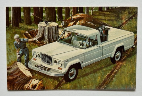 Cartolina pubblicitaria jeep - pubblicitaria,
