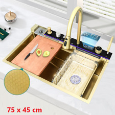 Lavello Cucina in Acciaio Inox Lavandino Multifunzione con rubinetto estraibile