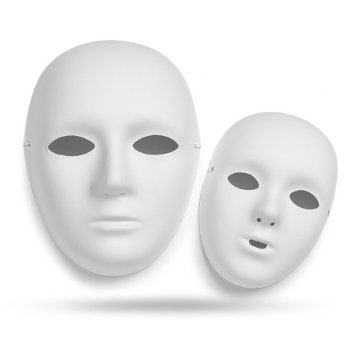 Maschera viso bianca tinta