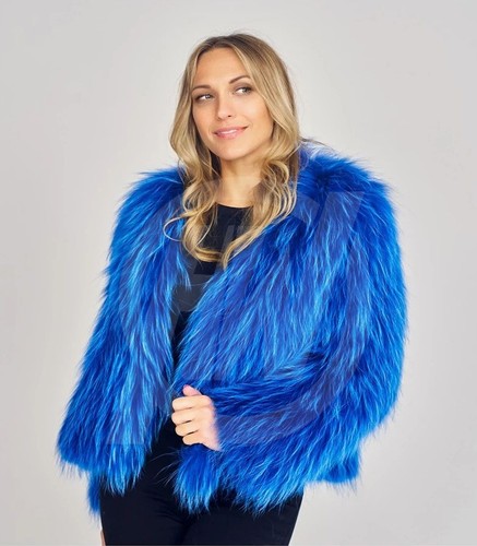 Giacca pelliccia sintetica - , blu