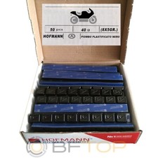 Pesi adesivi neri equilibratura cerchi ruote moto gr.40 Hofmann BARRETTE 50PZ.