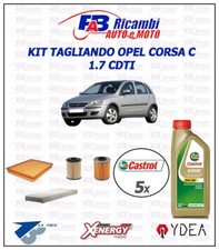 KIT TAGLIANDO OPEL CORSA C 1.7 CDTI / DI - 4 FILTRI 5 LITRI CASTROL EDGE 5W30 LL