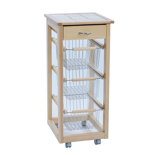 Carrello cucina slim legno - carrello,