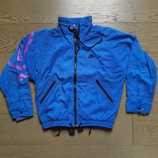 Nike Air Max Foot Print 90's jacket Small size Europe vintage rare blue purple