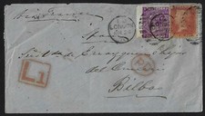 UK GB 1870 SPAGNA SIX PENCE SG