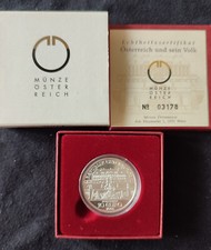 10 euro Austria 2003 argento proof fondo specchio castello di Hof 