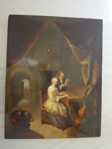 Quadro antico lezione di - quadro,