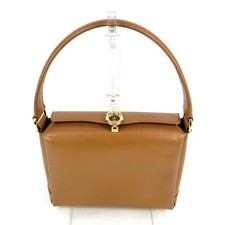 Borsa a mano Gucci vintage pelle morso di cavallo cammello chiaro autentica 405T0363