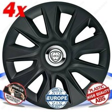 SET 4 BORCHIE RUOTA COPRI CERCHI CALOTTE 14 STRATOS BLACK PER LANCIA Y