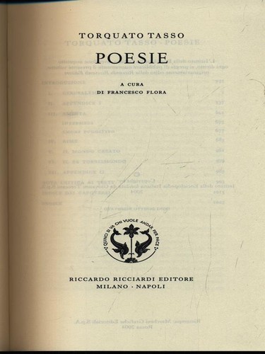 Torquato tasso poesie vol - torquato, tasso.