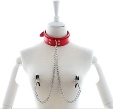 collare sadomaso e pinzette