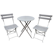 Giotto dove Dining Set Steel