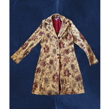 Women's Gold Burgundy Floral