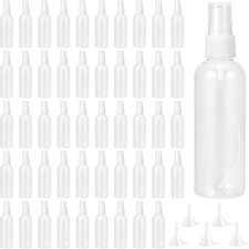Confezione Da 50 Flaconi Spray in Plastica Trasparente Da 100 Ml Con Coperchio, 