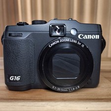 Fotocamera digitale Canon PowerShot G16 Wi-Fi nera testata con 2 batterie