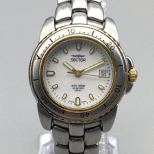 Orologio Sector No Limits Donna Argento Tono Oro Data Svizzera 100M Batteria Nuova 6,5"