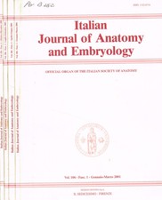 Italian Journal of anatomy and embryology. Vol.106, 2001. 4voll.. . Enzo Brizzi,