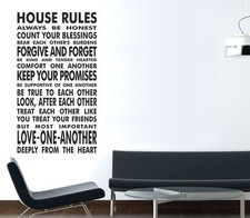 Casa Rules IN Vinile Da Parete
