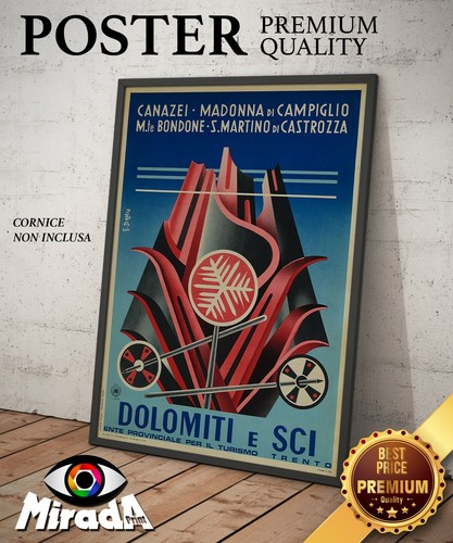 Poster vintage depero canazei - poster,