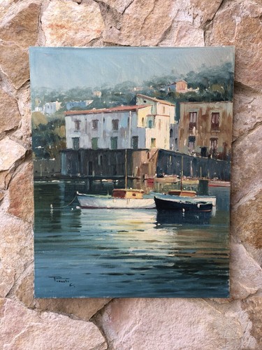Quadro marina con barche - quadro,