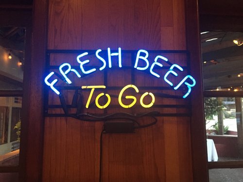 Insegna neon birra fresca - fresca, to