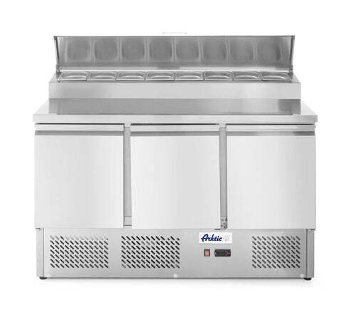 Tavolo frigo tre porte - porte, con