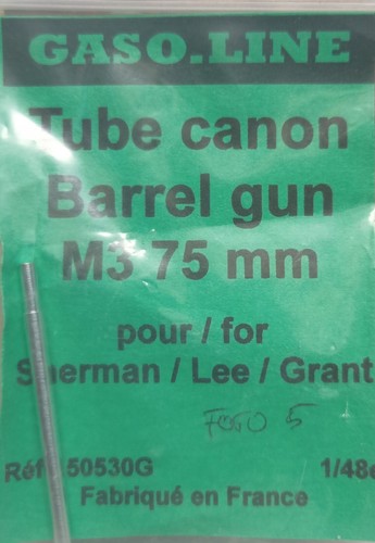Modellismo barrel gun 75mm - modellismo-, m3
