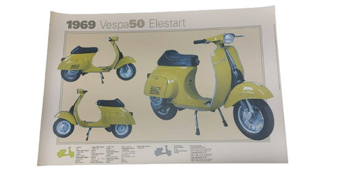 Poster plastificato vespa - poster,