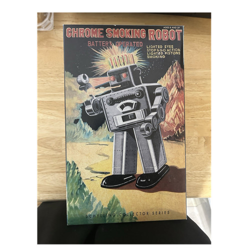 Schylling chrome smoking robot - smoking,