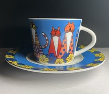 Cat Cats Porcelain Cup *