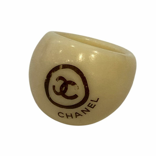 Anello chanel logo - anello, beige