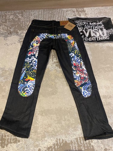 Jeans denim uomo evisu logo - denim,