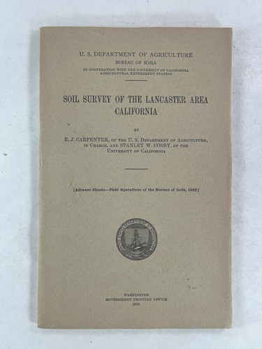 Soil survey lancaster area - soil,