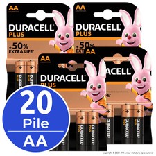 20 BATTERIE ALCALINE  AA STILO DURACELL PLUS POWER Extra Life Scad. 2031