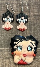 Set spille e orecchini vintage Betty Boop