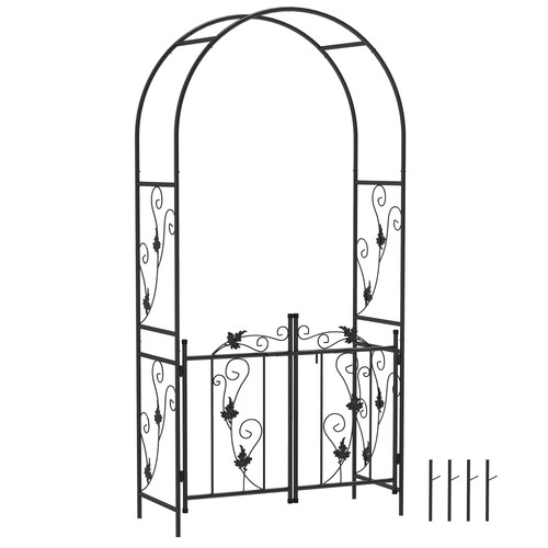 Arco giardino con cancello - da,